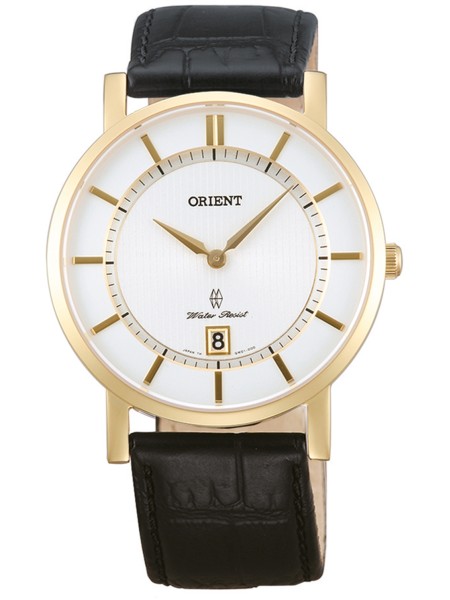 Orient FGW01002W0 men's watch, real leather strap