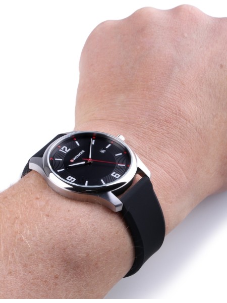 Wenger 01.1441.109 men's watch, silicone strap