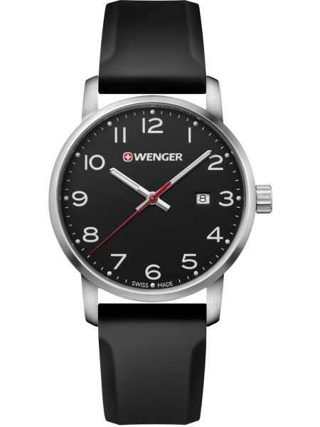 Wenger Avenue 01.1641.101 men's watch, silicone strap