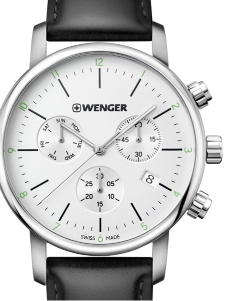 Wenger Urban Klassik 01.1743.118 men's watch, real leather strap