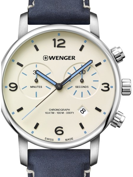 Wenger Urban Metropolitan 01.1743.119 men's watch, real leather strap
