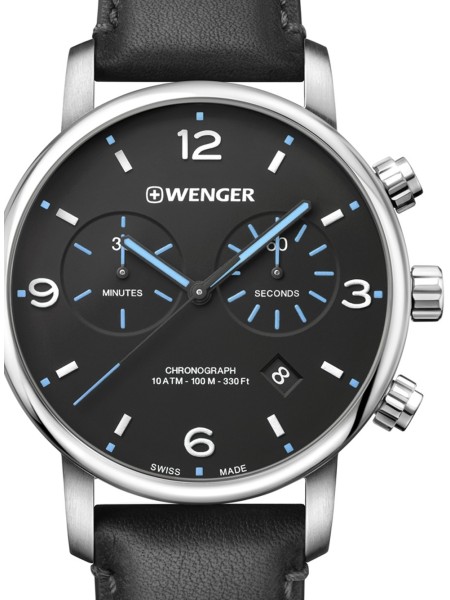 Wenger Urban Metropolitan 01.1743.120 men's watch, real leather strap