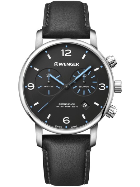 Wenger Urban Metropolitan 01.1743.120 men's watch, real leather strap