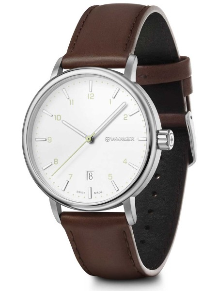 Wenger Urban Classic 01.1731.117 men's watch, real leather strap