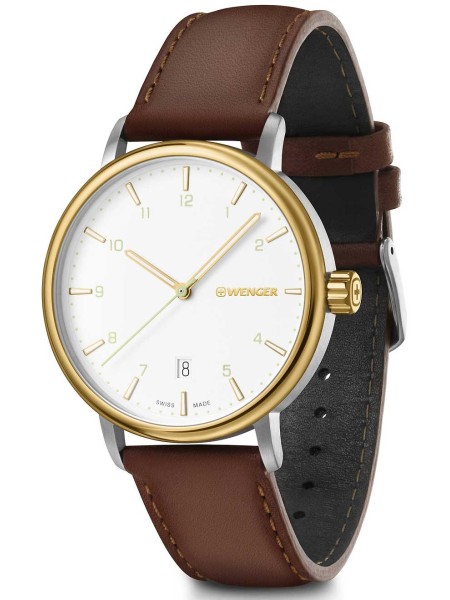 Wenger Urban Classic 01.1731.118 men's watch, real leather strap