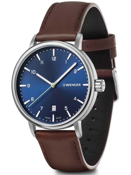 Wenger Urban Classic 01.1731.123 men's watch, real leather strap
