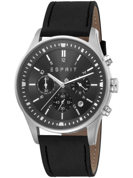 Esprit ES1G209L0035 herrklocka, äkta läder armband