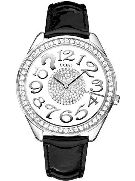Guess W11143L1 ladies' watch, real leather strap