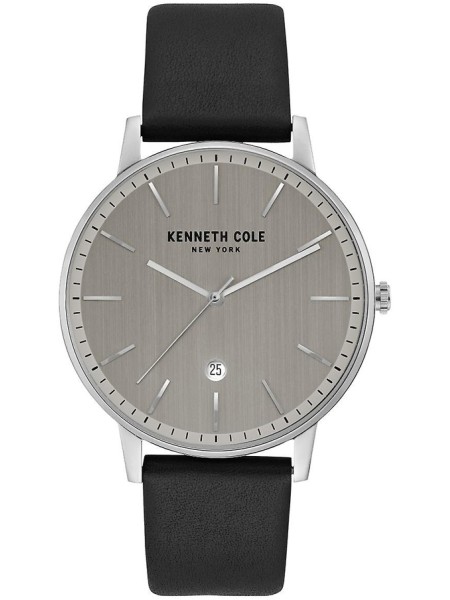 Kenneth Cole KC50009001 men's watch, real leather strap