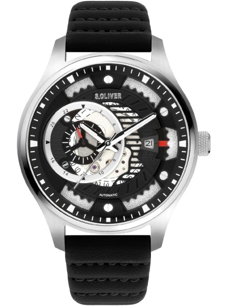 sOliver SO-3941-LA men's watch, cuir véritable strap