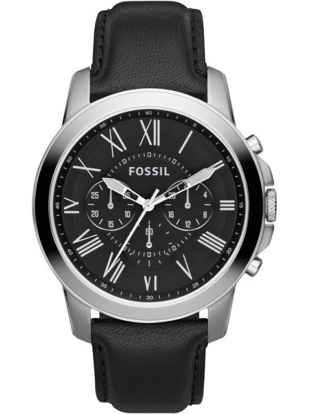 Fossil FS4812IE men's watch, real leather strap