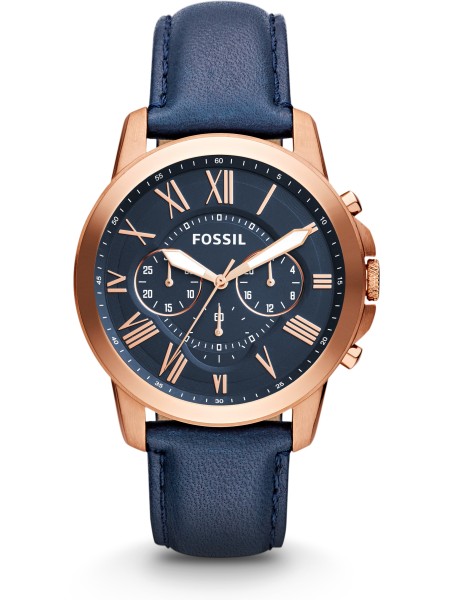 Fossil FS4835IE men's watch, real leather strap