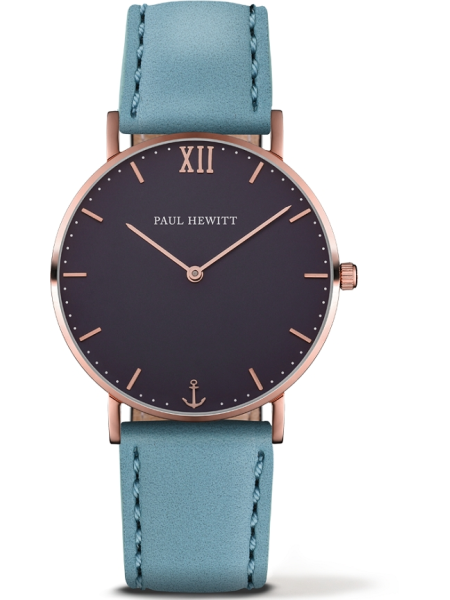 Paul Hewitt PH-6455198K ladies' watch, real leather strap