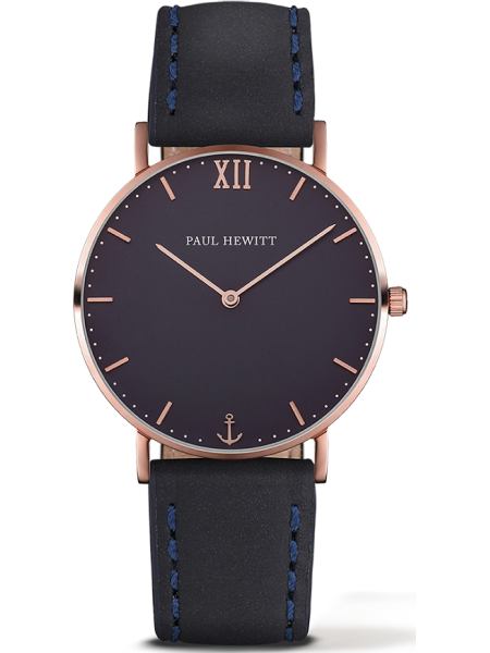 Paul Hewitt PH-6455189K ladies' watch, real leather strap