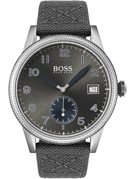 Hugo Boss HB1513683 montre pour homme, cuir véritable / nylon sangle