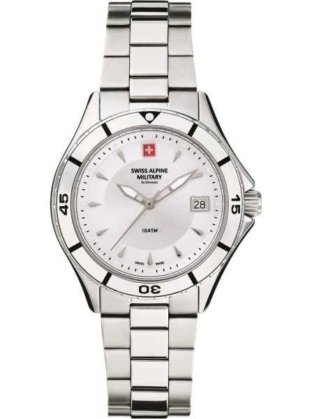 Swiss Alpine Military Uhr SAM7740.1138 damklocka, rostfritt stål armband