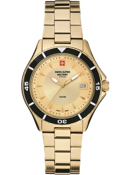 Swiss Alpine Military Uhr SAM7740.1111 damklocka, rostfritt stål armband