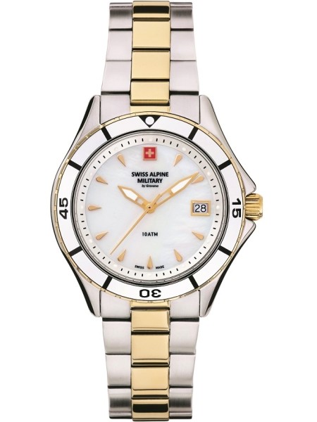 Swiss Alpine Military Uhr SAM7740.1143 damklocka, rostfritt stål armband