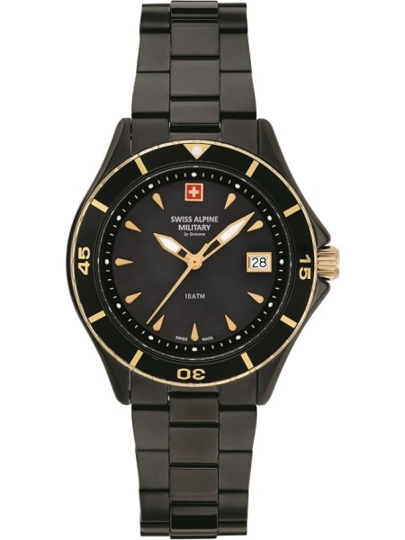 Swiss Alpine Military Uhr SAM7740.1184 damklocka, rostfritt stål armband