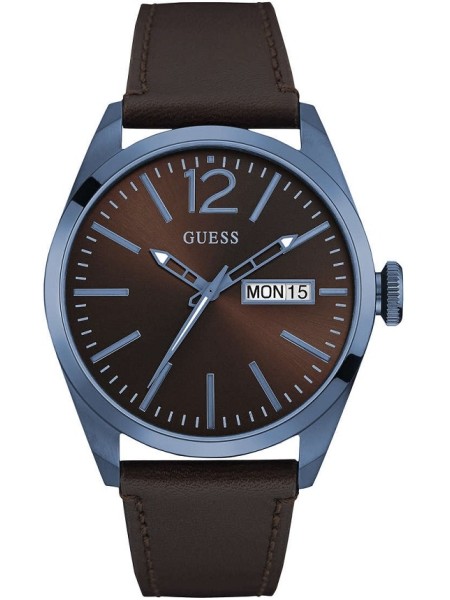 Guess W0658G8 men's watch, real leather strap