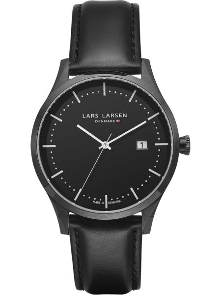 Lars Larsen 119CBBLL herrklocka, äkta läder armband