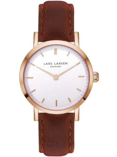 Lars Larsen 127RBBR ladies' watch, real leather strap