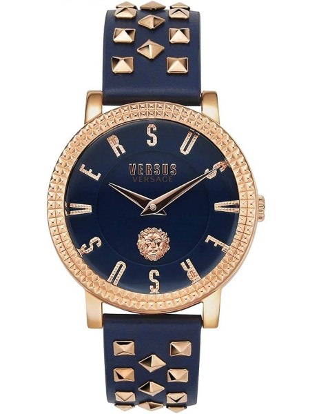 Versus by Versace VSPEU0319 Relógio para mulher, pulseira de cuero real