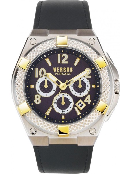 Versus by Versace Esteve Chronograph VSPEW0219 men's watch, cuir véritable strap