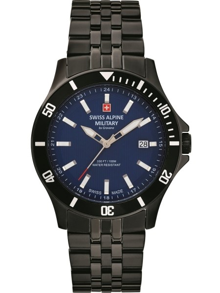 Swiss Alpine Military Uhr SAM7022.1175 Reloj para hombre, correa de acero inoxidable