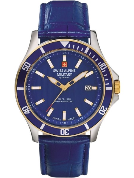 Swiss Alpine Military Uhr SAM7022.1545 men's watch, real leather strap
