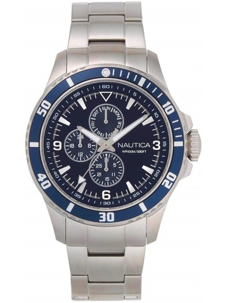Nautica NAPFRB018 men's watch, stainless steel strap