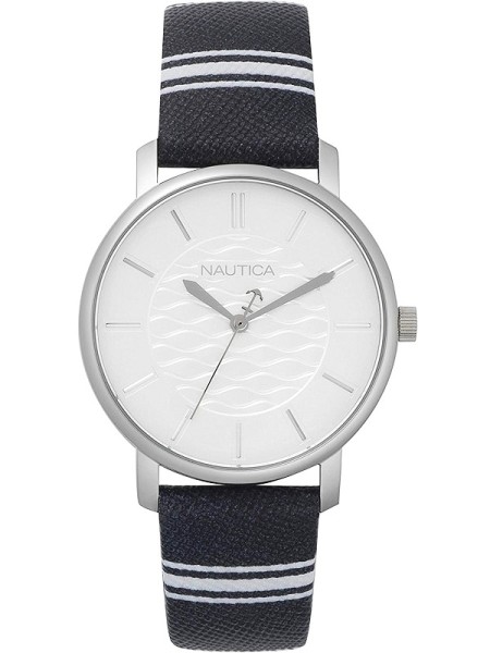 Nautica NAPCGS001 ladies' watch, real leather / nylon strap