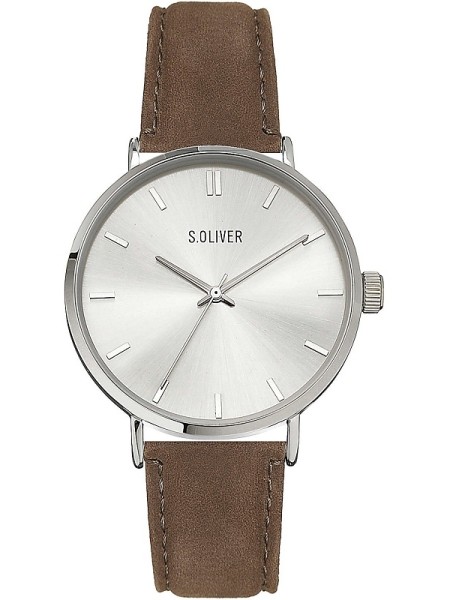 sOliver SO-4226-LQ men's watch, cuir véritable strap