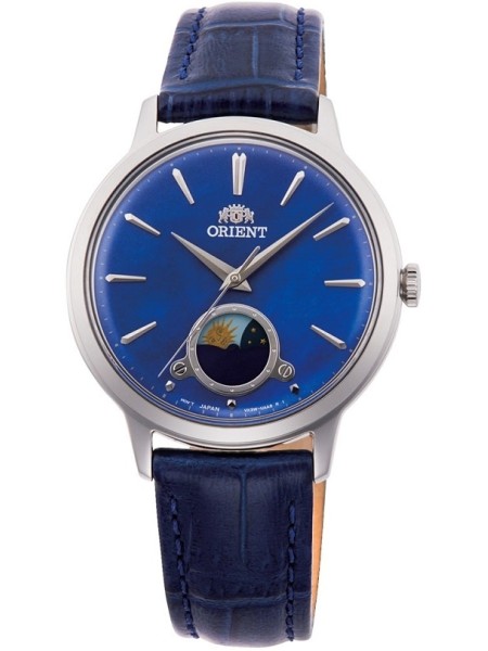 Orient Moonphase RA-KB0004A10B Relógio para mulher, pulseira de cuero real