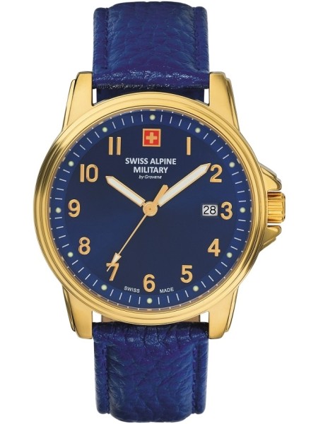 Swiss Alpine Military Uhr SAM7011.1515 men's watch, real leather strap