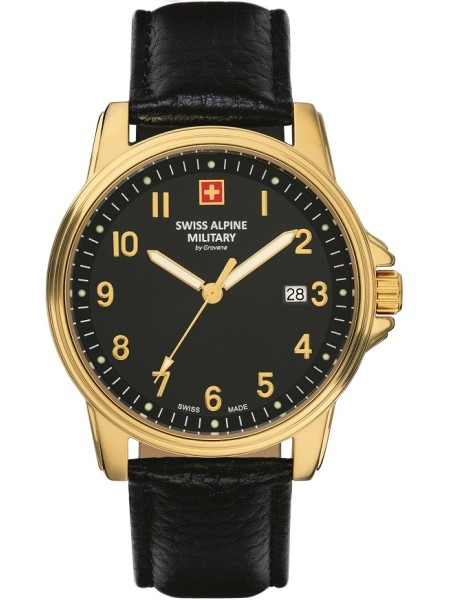 Swiss Alpine Military Uhr SAM7011.1517 herreur, ægte læder rem