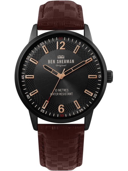 Ben Sherman WB029TB montre pour homme, cuir de veau sangle