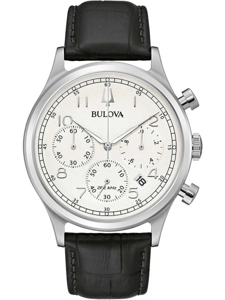 Bulova Classic Chronograph 96B354 Reloj para hombre, correa de piel de becerro