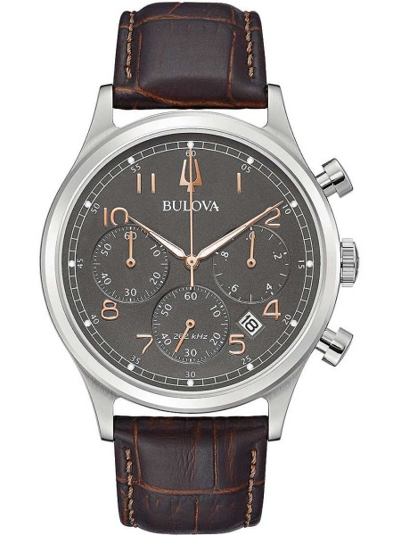 Bulova Classic Chronograph 96B356 men's watch, calf leather strap