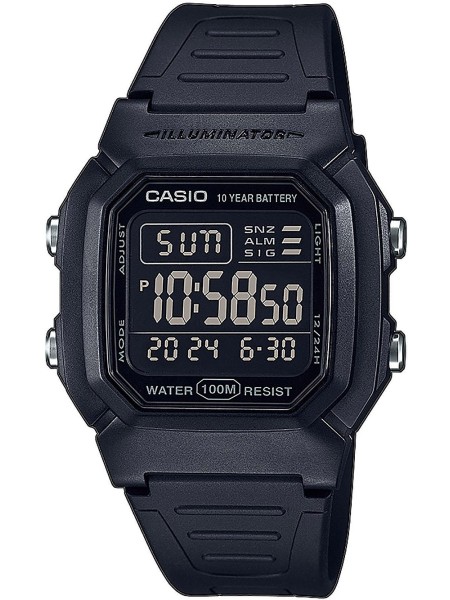 Casio Collection W-800H-1BVES herrklocka, harts armband