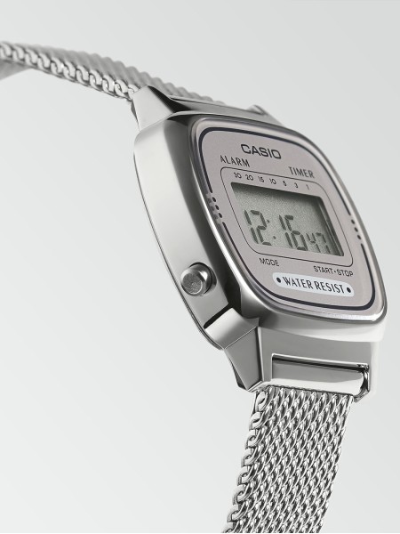 Montre pour dames Casio Vintage LA670WEM-7EF, bracelet acier inoxydable