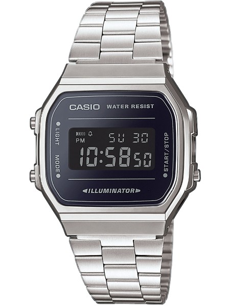 Casio Vintage Iconic A168WEM-1EF ladies' watch, stainless steel strap