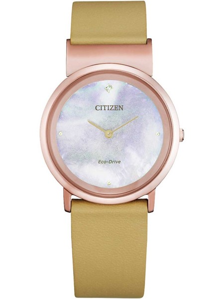 Citizen Eco-Drive Elegance EG7073-16Y ladies' watch, synthetic leather strap