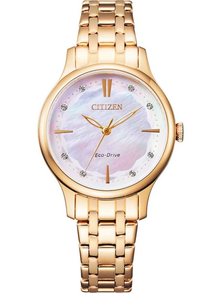 Citizen Eco-Drive Elegance EM0893-87Y Reloj para mujer, correa de acero inoxidable