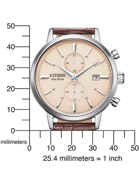 Citizen Eco-Drive Chronograph CA7061-26X men's watch, calf leather strap