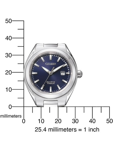 Citizen Eco-Drive Titanium EW2610-80L Relógio para mulher, pulseira de titanio