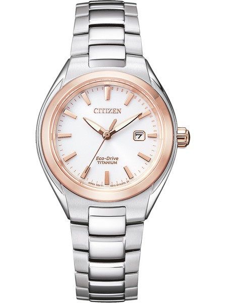 Citizen Eco-Drive Titanium EW2616-83A Reloj para mujer, correa de titanio