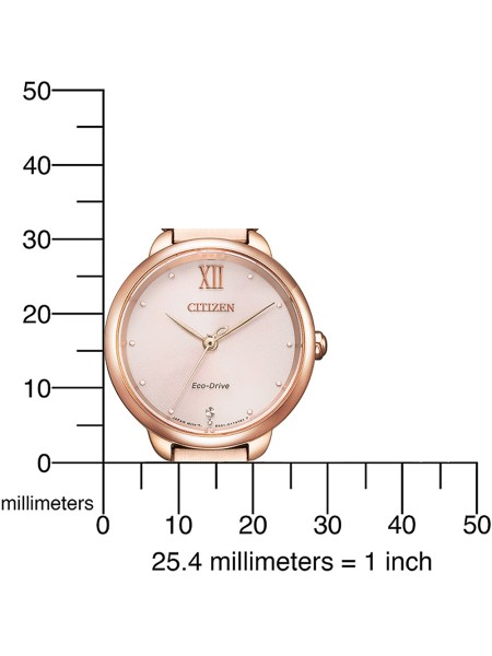 Citizen Eco-Drive Elegance EM0922-81X Relógio para mulher, pulseira de acero inoxidable