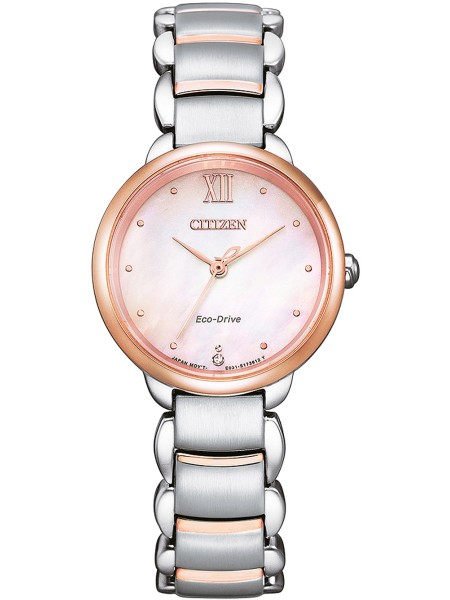 Citizen Eco-Drive Elegance EM0924-85Y Relógio para mulher, pulseira de acero inoxidable
