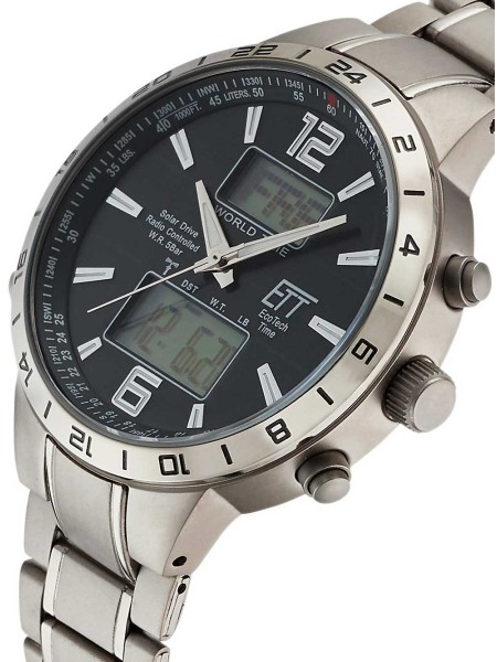 ETT Eco Tech Time Basic Titan Solar Funk EGT-11416-41M men's watch, titanium strap